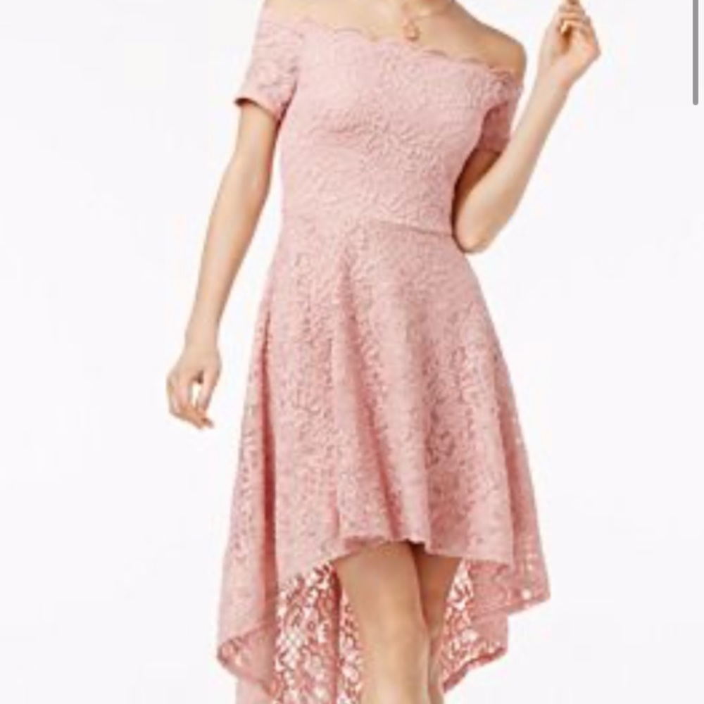 Pink off the shoulder dress